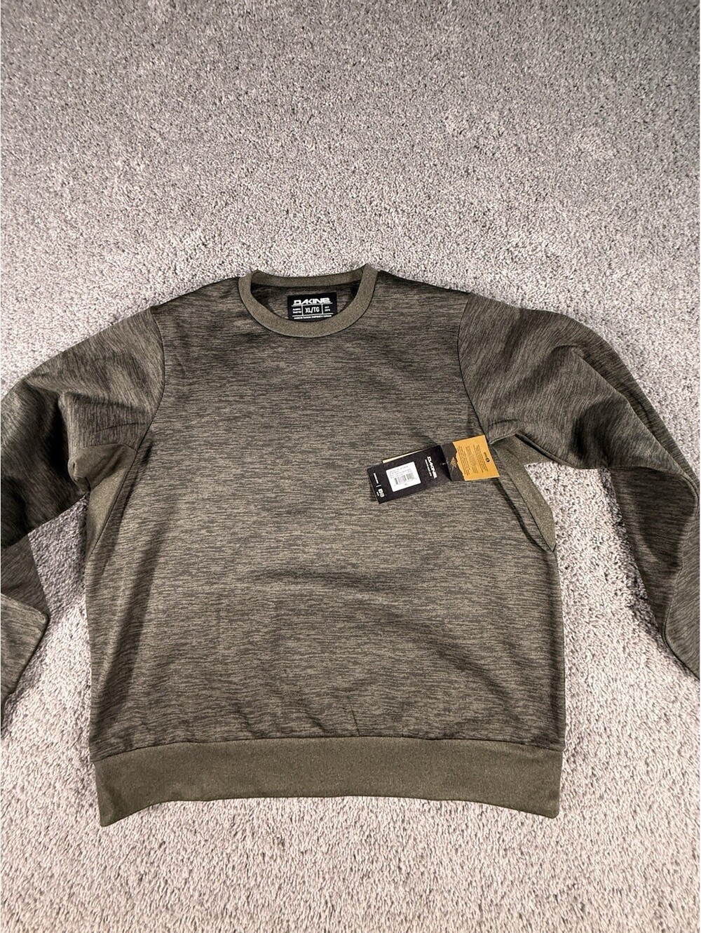 Dakine Liberator LW Snow Fleece Crew Sweatshirt Womens XL Peat Green Heather New